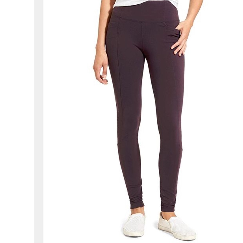 Athleta “Metro Tight” in wild raisin XXS